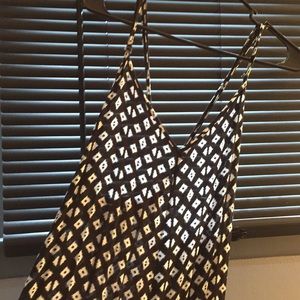 Black and white printed jumpsuit